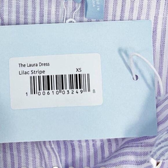 NWT Hill House The Laura Linen Lilac Button-Up Dress Size XS - Picture 8 of 10